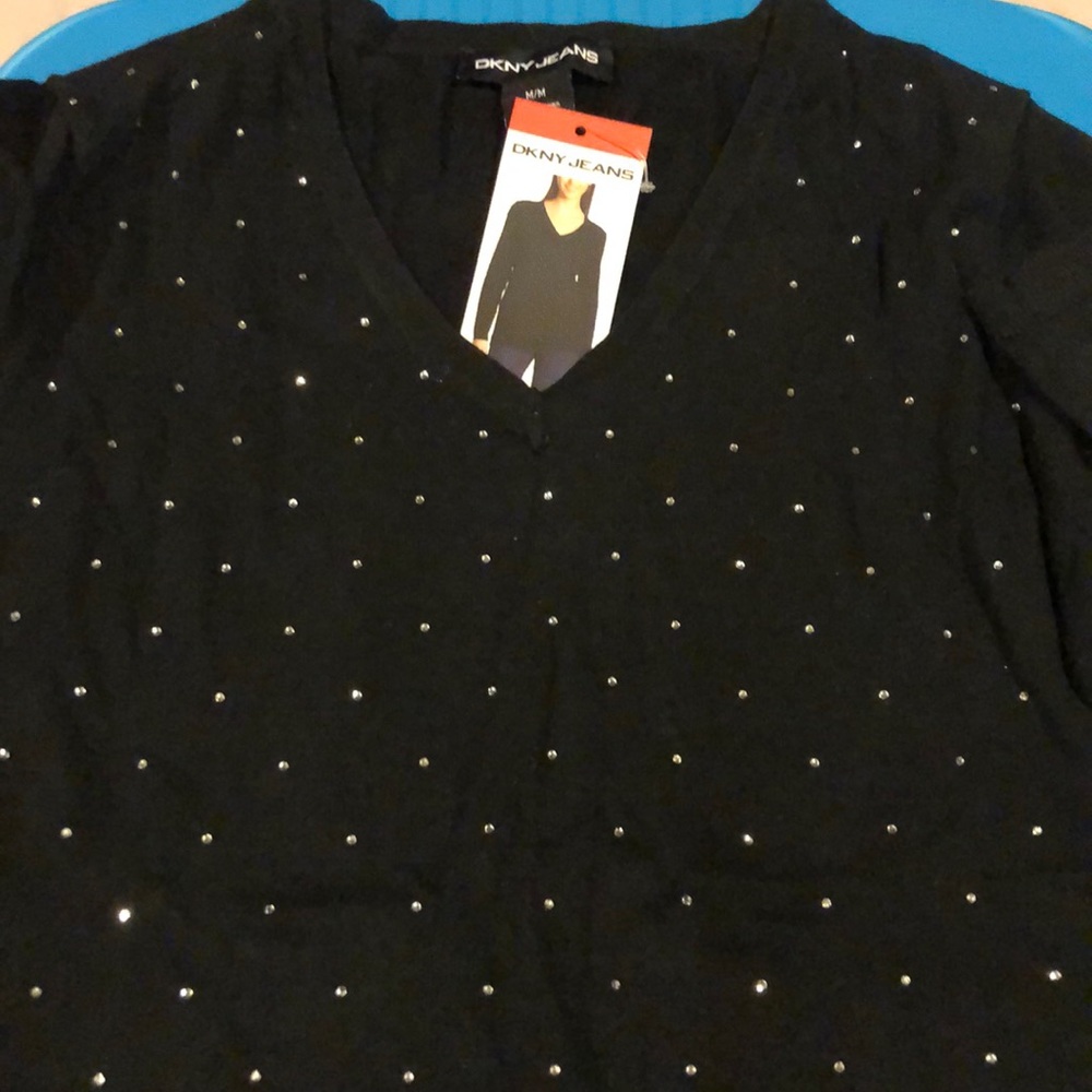 Sparkle like a diamond , black DKNY long sleeve